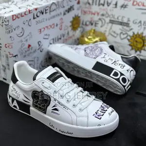 Original Dolce and Gabbana Calfskin White/ Black