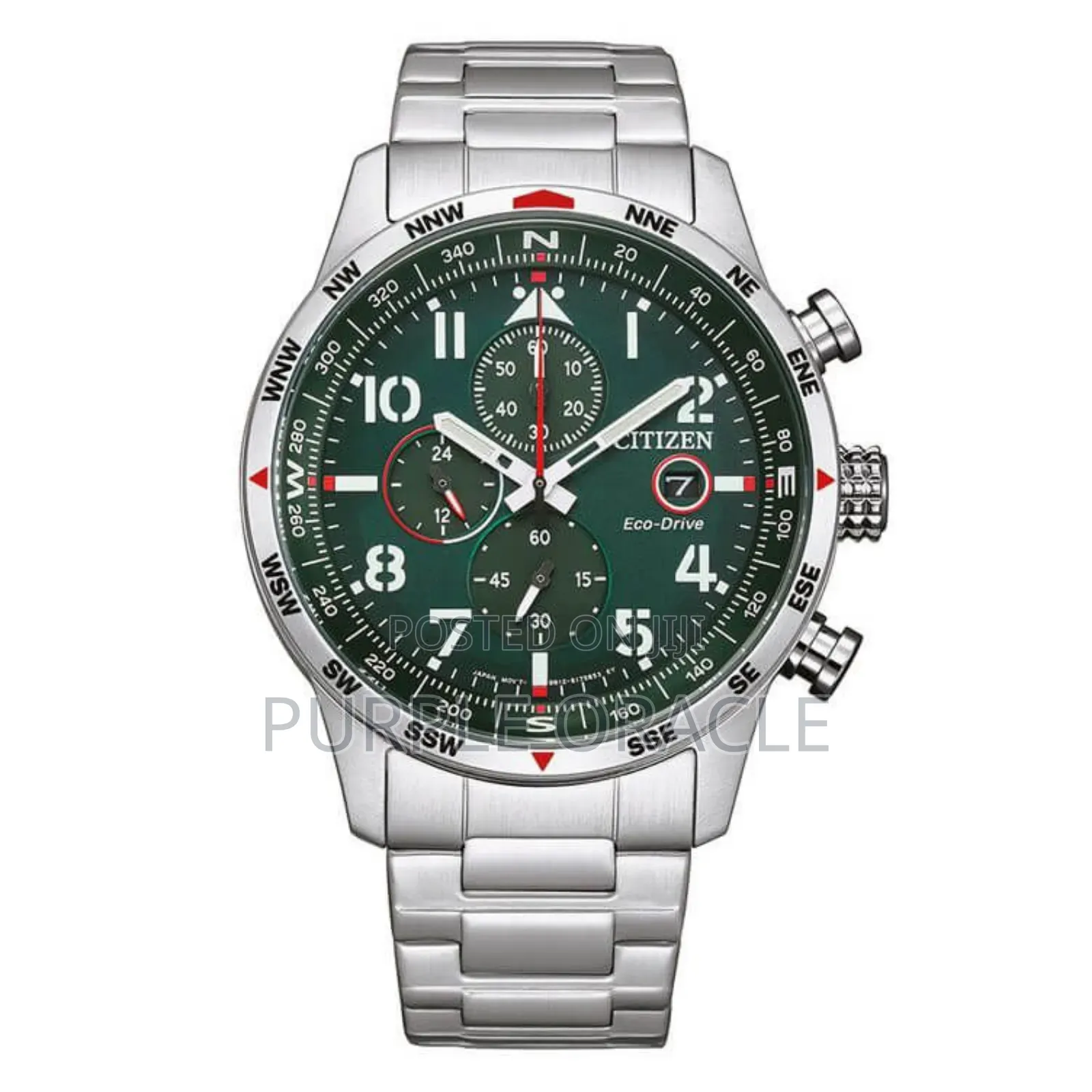 Citizen Eco-drive Ca0791-81x  Chrono Aviator Green Dial  Men's Watch