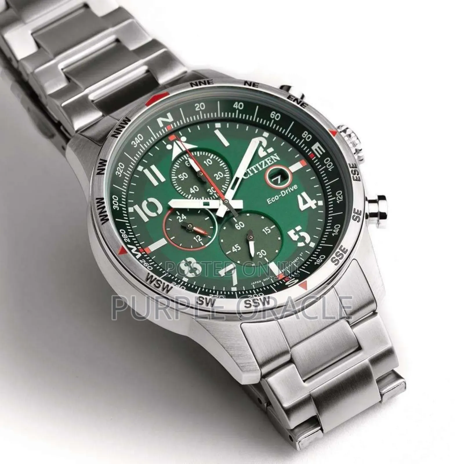 Citizen Eco-drive Ca0791-81x  Chrono Aviator Green Dial  Men's Watch