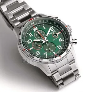 Citizen Eco-drive Ca0791-81x  Chrono Aviator Green Dial  Men's Watch