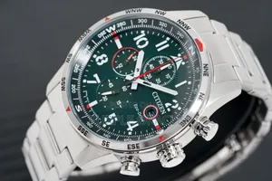 Citizen Eco-drive Ca0791-81x  Chrono Aviator Green Dial  Men's Watch