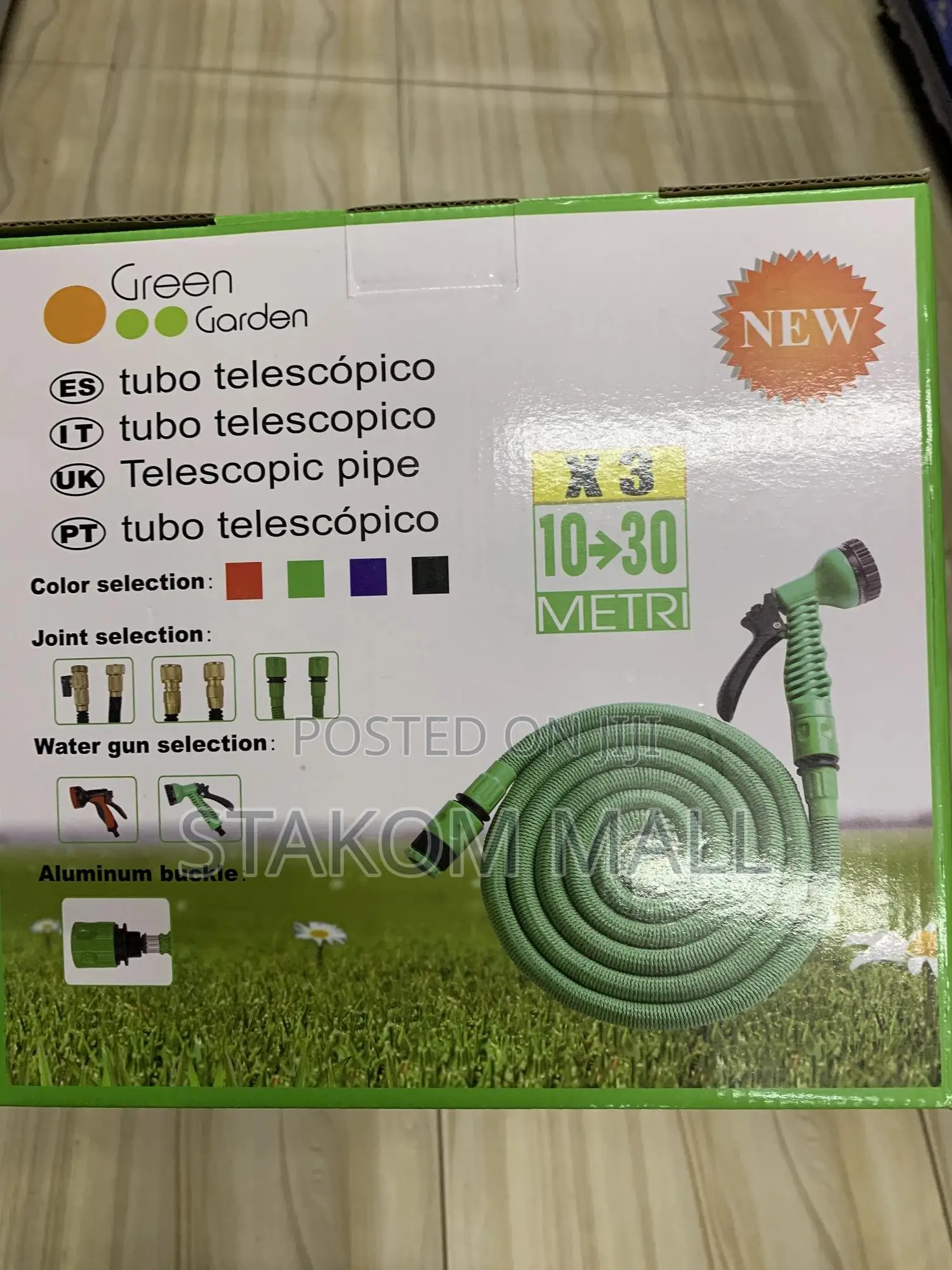 Durable Expandable Hose With Water Gun - 30m/100ft