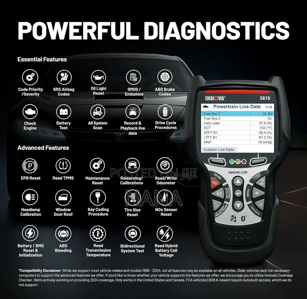Innova 5610 Bi-Directional Car Diagnostic Scanner With Live Data