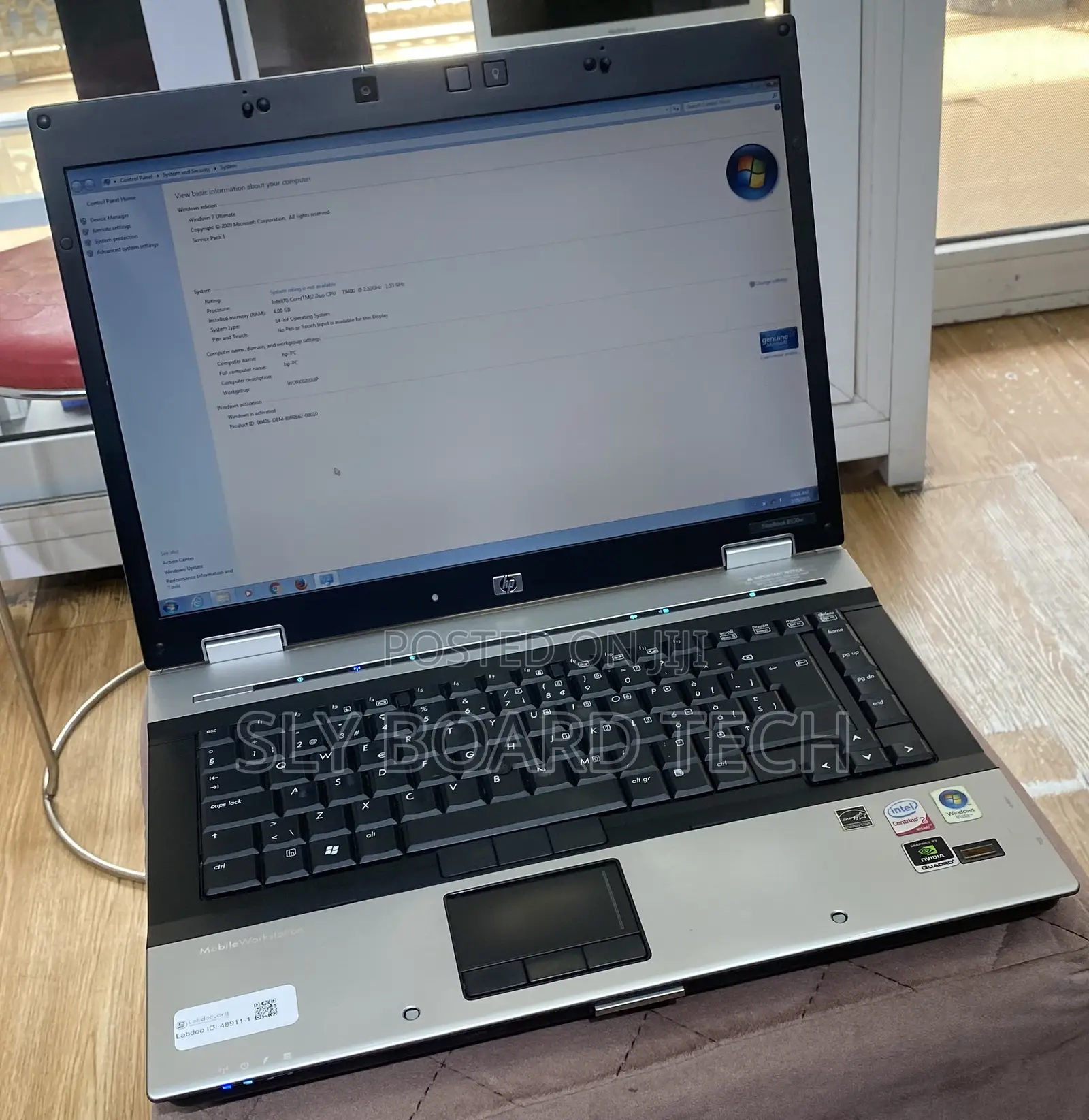 Laptop HP EliteBook 8530W 4GB Intel HDD 250GB