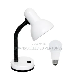 14.25" Metal Desk Lamp Flexible Hose Neck (Includes Led Light Bulb)