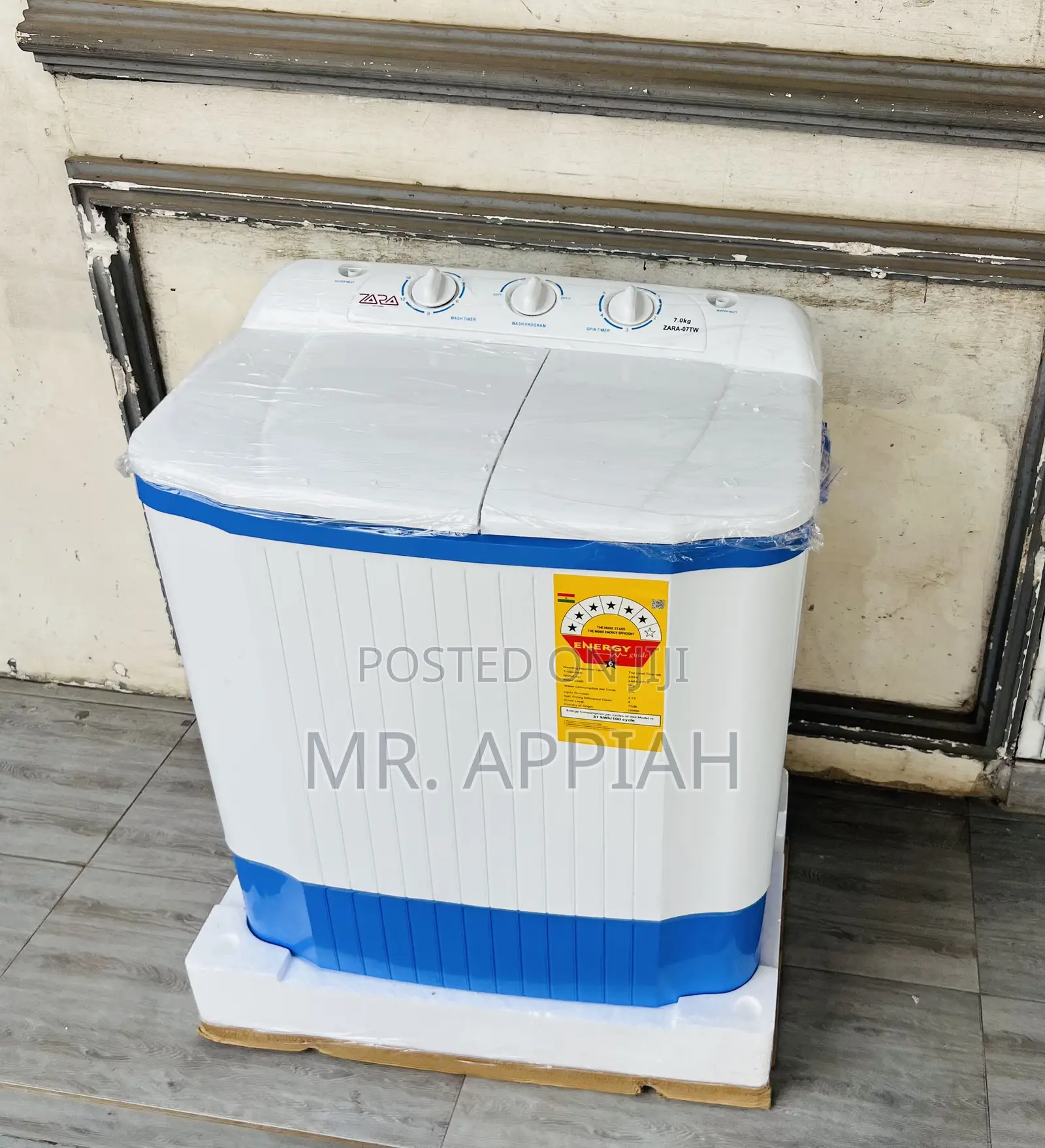 Super Quality Zara 7kg Twin Tub Washing Machine(Semi-Auto) 