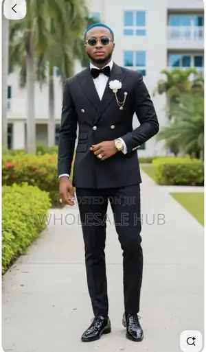 Black Double Breasted Suit for Men (Daro)