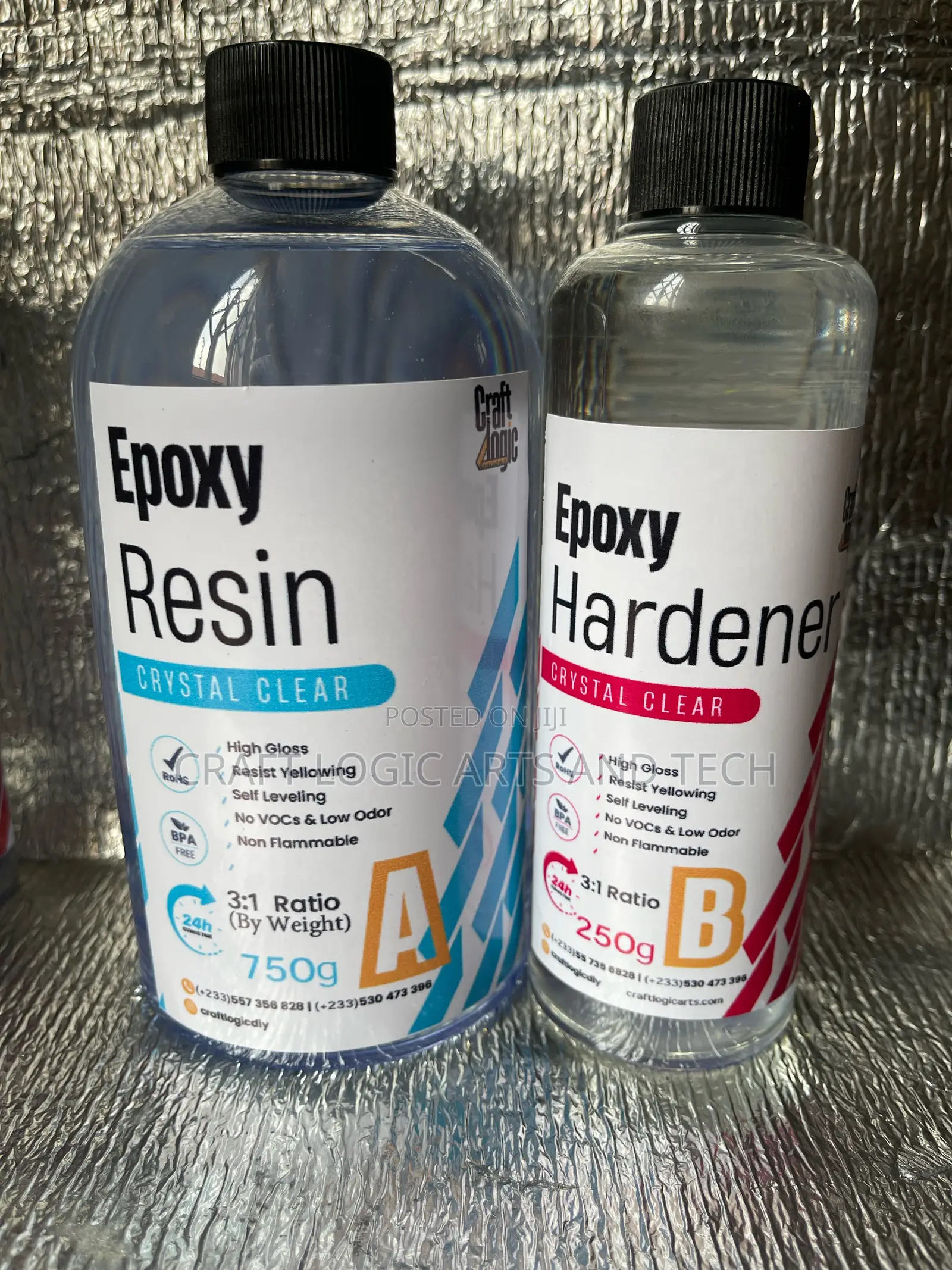 Epoxy Resin and Hardener(A+B) 3:1 Set Gh₵150/Kg