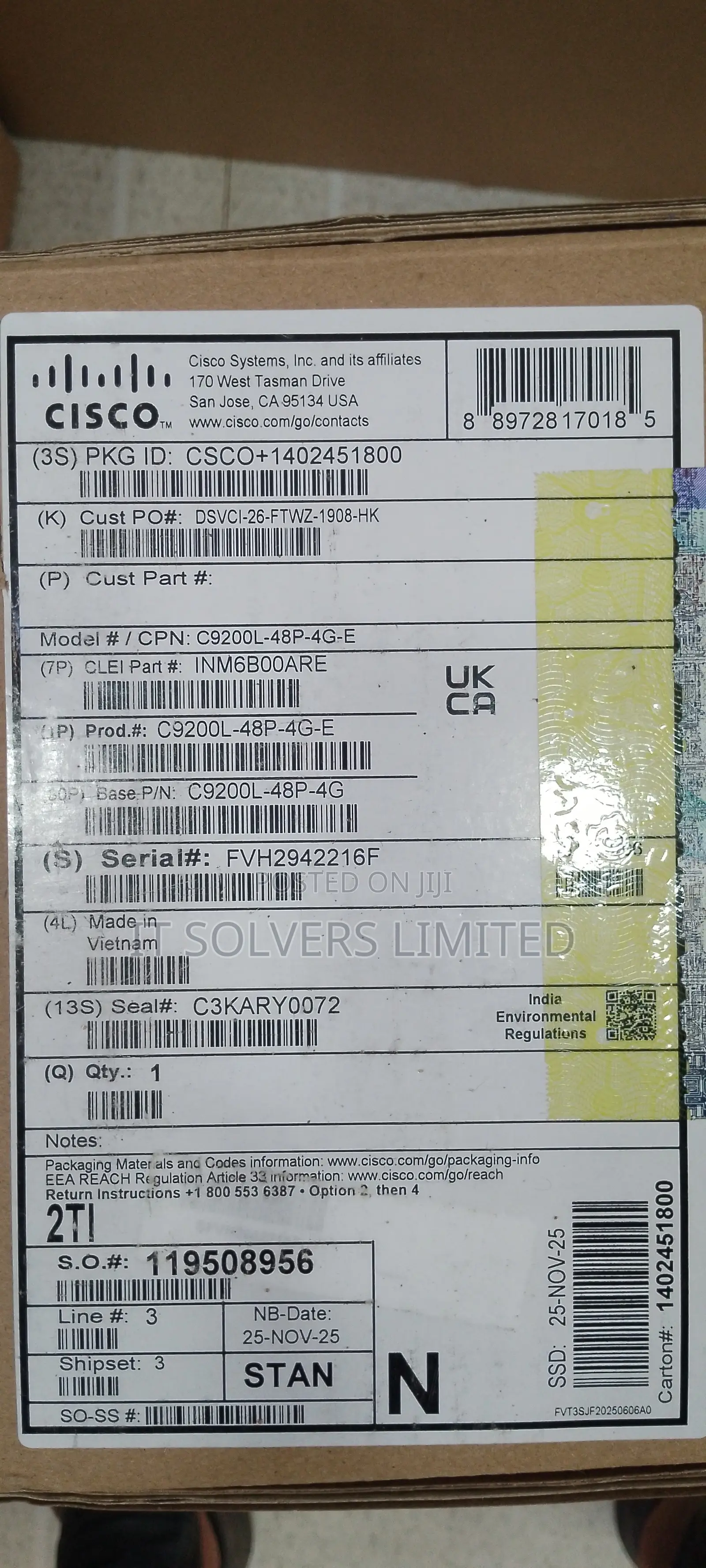 Cisco C9200l-48p-4g-e Switch
