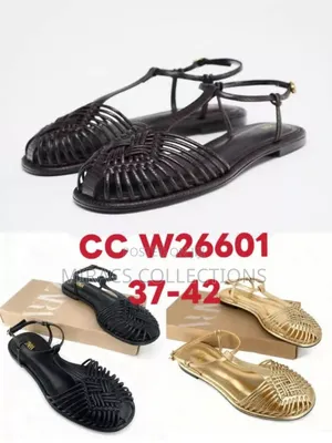 Ribbed Ankle Strap Sandals