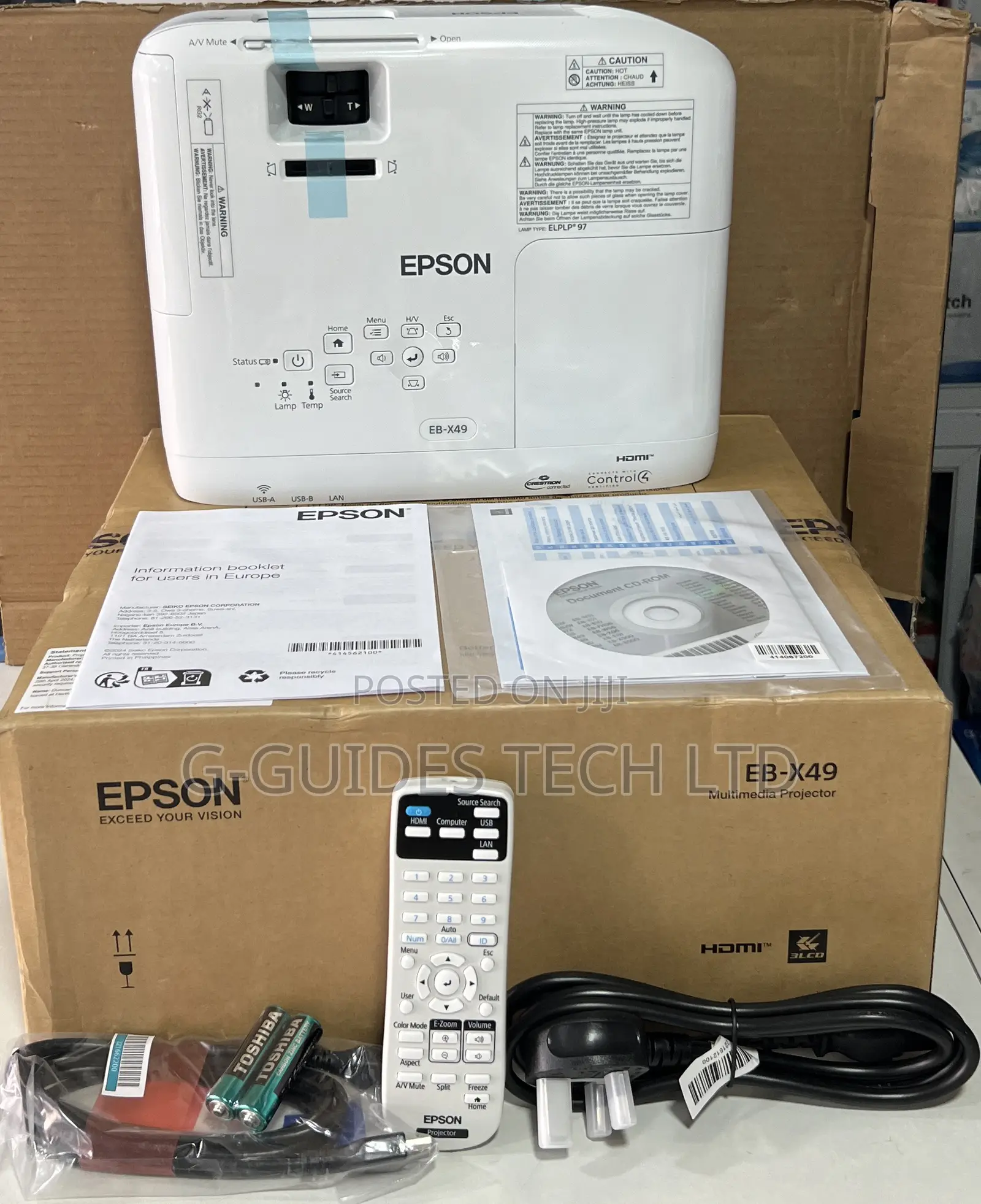 Epson Eb-X49 Multimedia Projector 3,600 Lumens