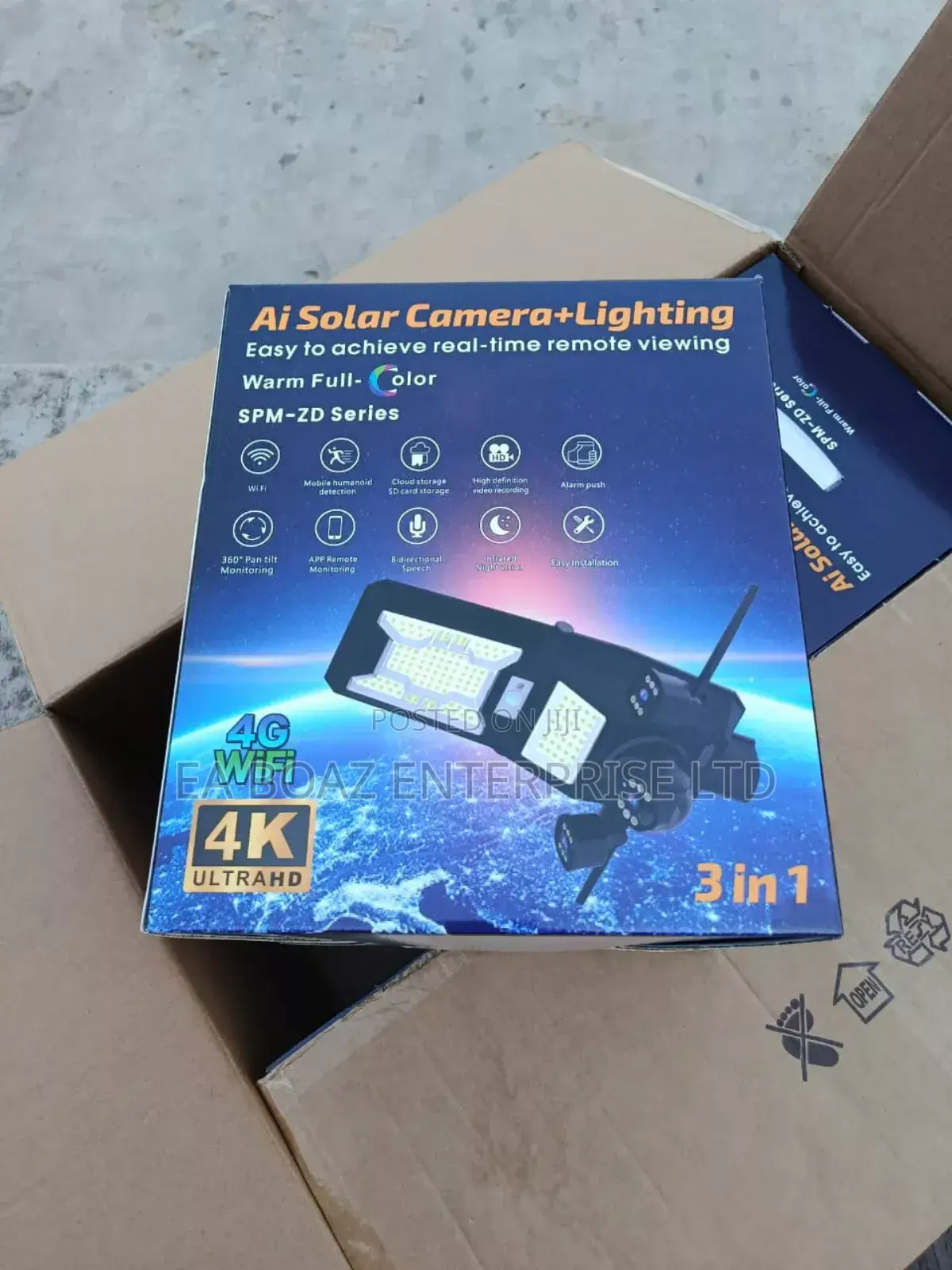 Ai Solar Camera Street Ultra Lighting 3-in-1 Warm Full Color