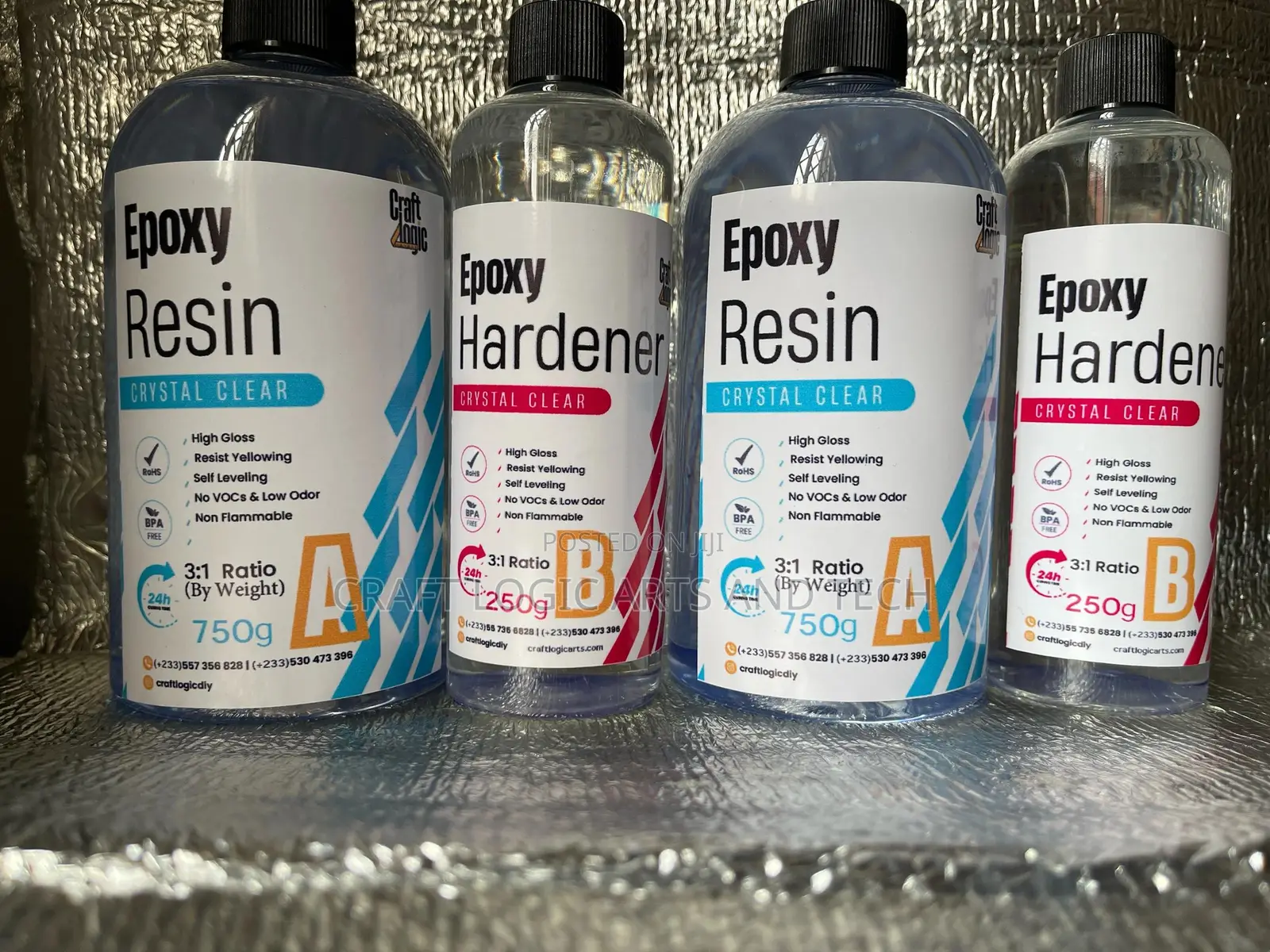 Epoxy Resin and Hardener(A+B) 3:1 Set Gh₵150/Kg