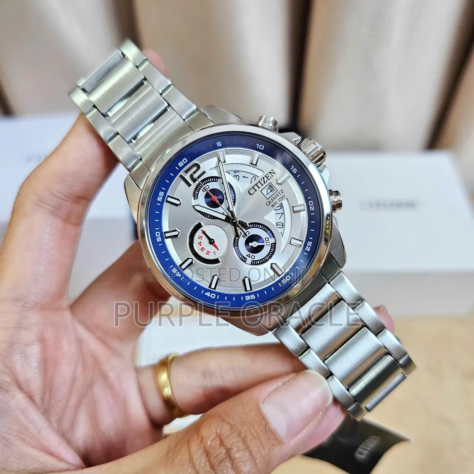 Citizen Quartz Chronograph An3690-56b Men's Wristwatch