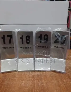 Double Sides Stainless Steel Table Numbers