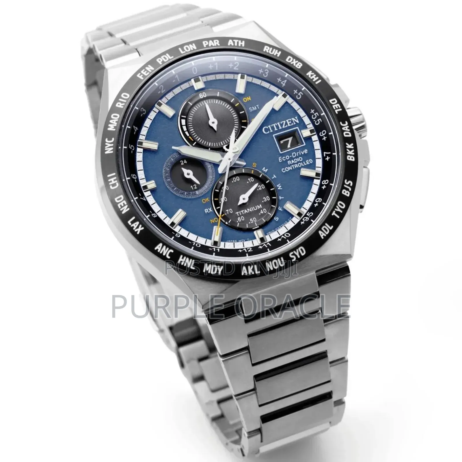 Citizen At8238-84l Eco-drive Radio Controlled Chronograph Watch.
