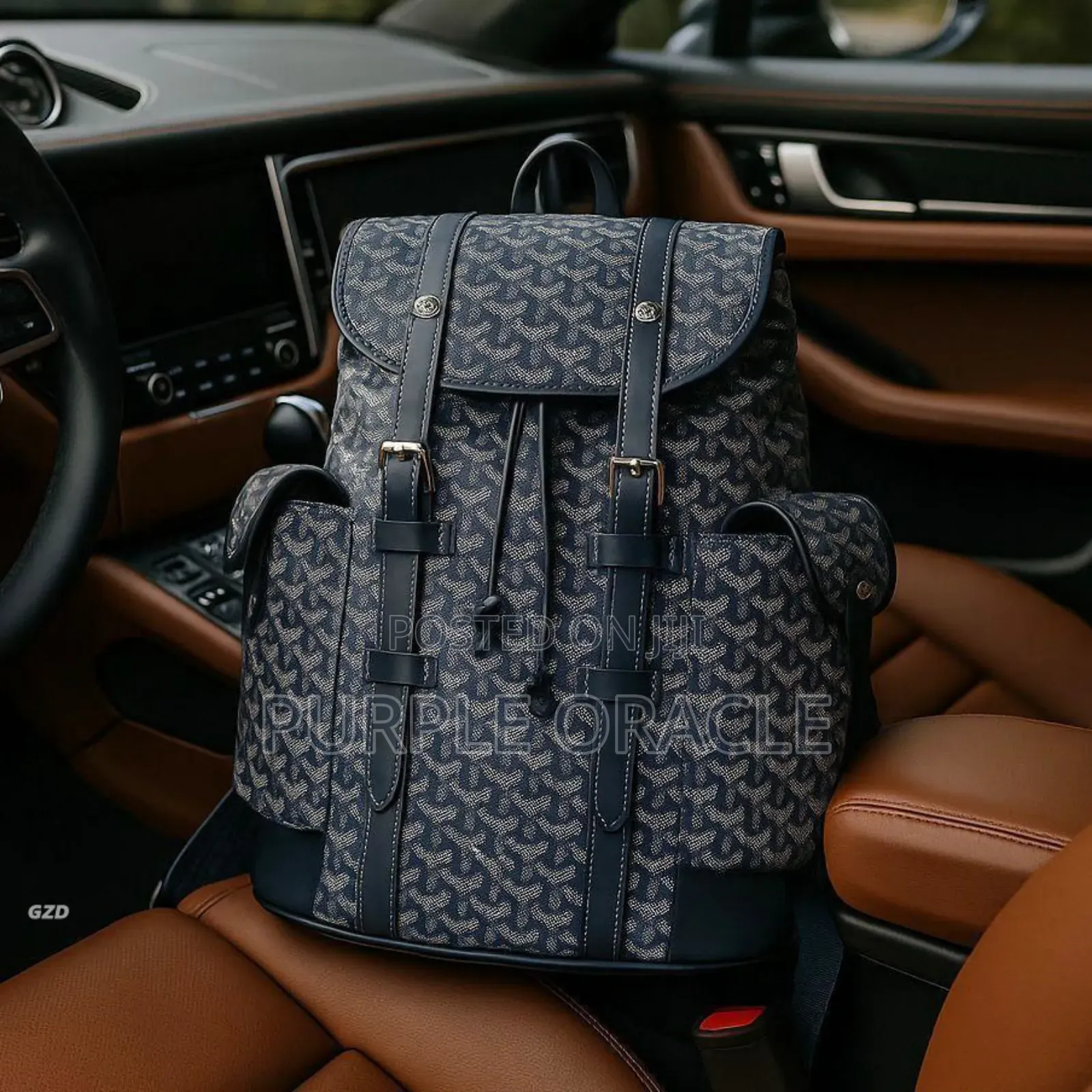 Goyard Genuine Leather Backpack