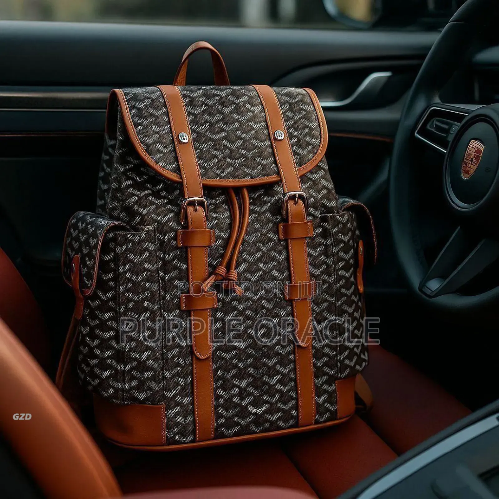 Goyard Genuine Leather Backpack