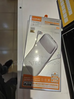 10000mah Ldnio Power Bank With Inbuilt Cable for iPhone and Type C