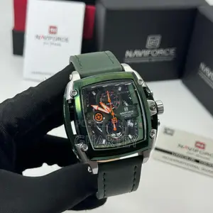 Naviforce Square Chronograph Watch–Bold Luxury for Modern Man