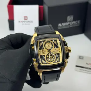 Naviforce Square Chronograph Watch–Bold Luxury for Modern Man