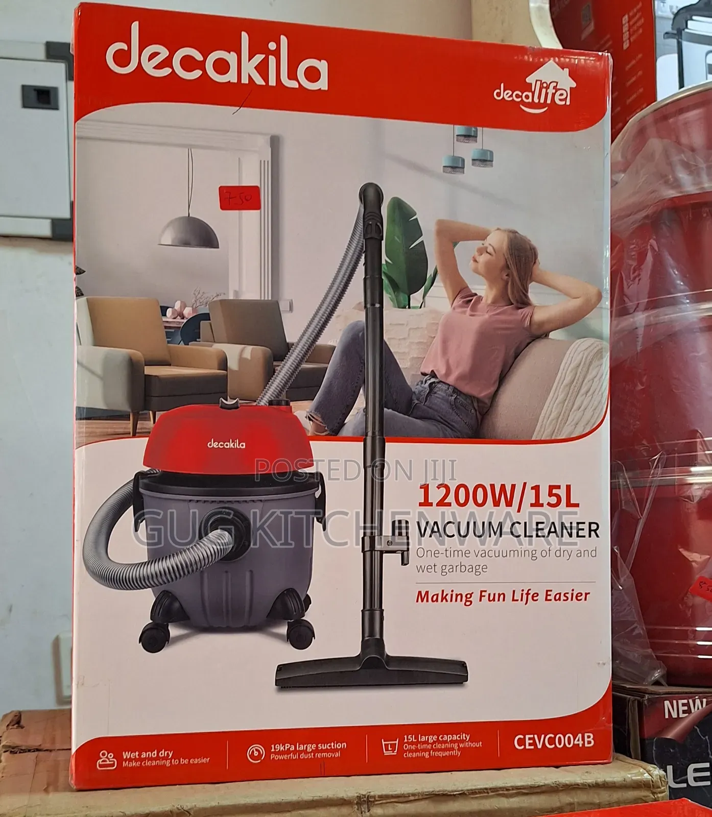 Decakila Vacuum Cleaner 1200l/15l