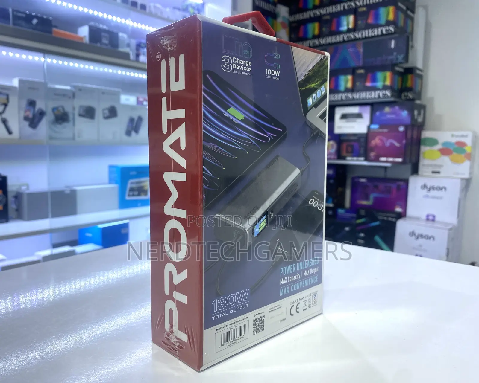 Promate Aluminum Crafted Power Bank 130w