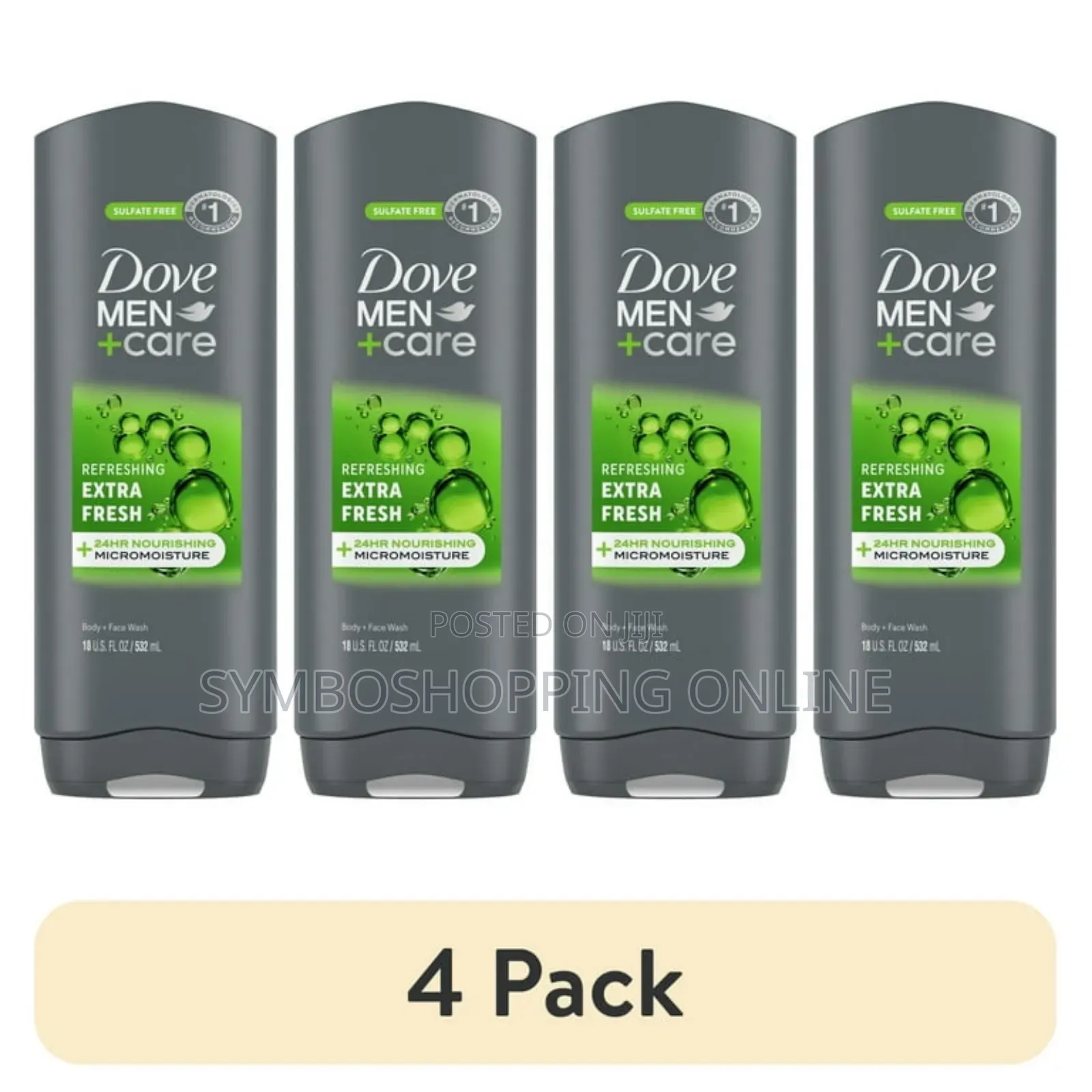 4 Pack) Dove Men+Care Body Wash