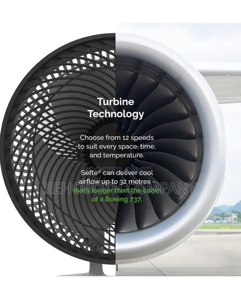 Meacofan Sefte Table Fan - 10” Air Circulator With 12 Speeds