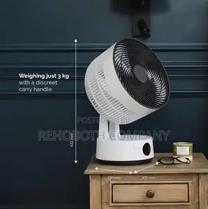 Meacofan Sefte Table Fan - 10” Air Circulator With 12 Speeds