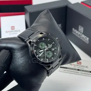Naviforce Black Chronograph Watch – Sleek Style, Waterproof Watch