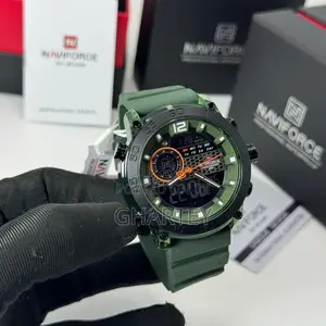 Naviforce Top Fashion Sport Men's Led Display 5atm Waterproof Watch