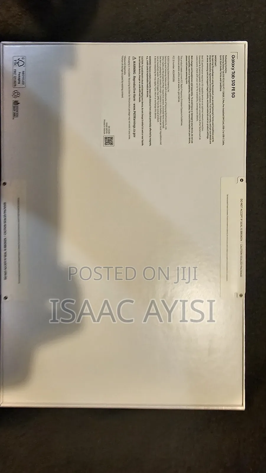 New Samsung Galaxy Tab S10 FE 128 GB White