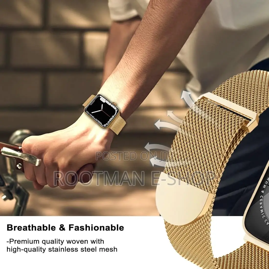 Metal Milanese Loop Band Compatible With Apple Watch Band 38mm to 45mm