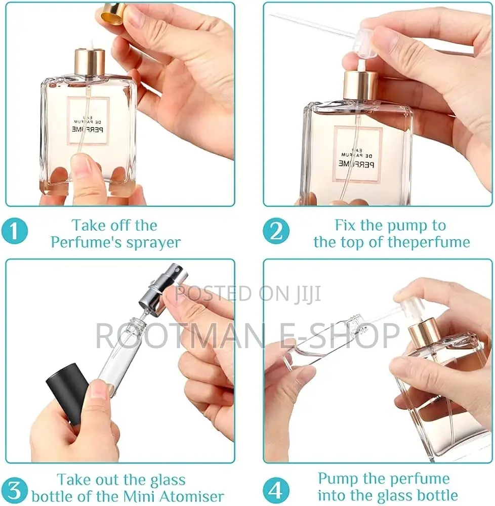Aluminum Perfume Atomizer 5ml Refillable Perfume Bottling Travel