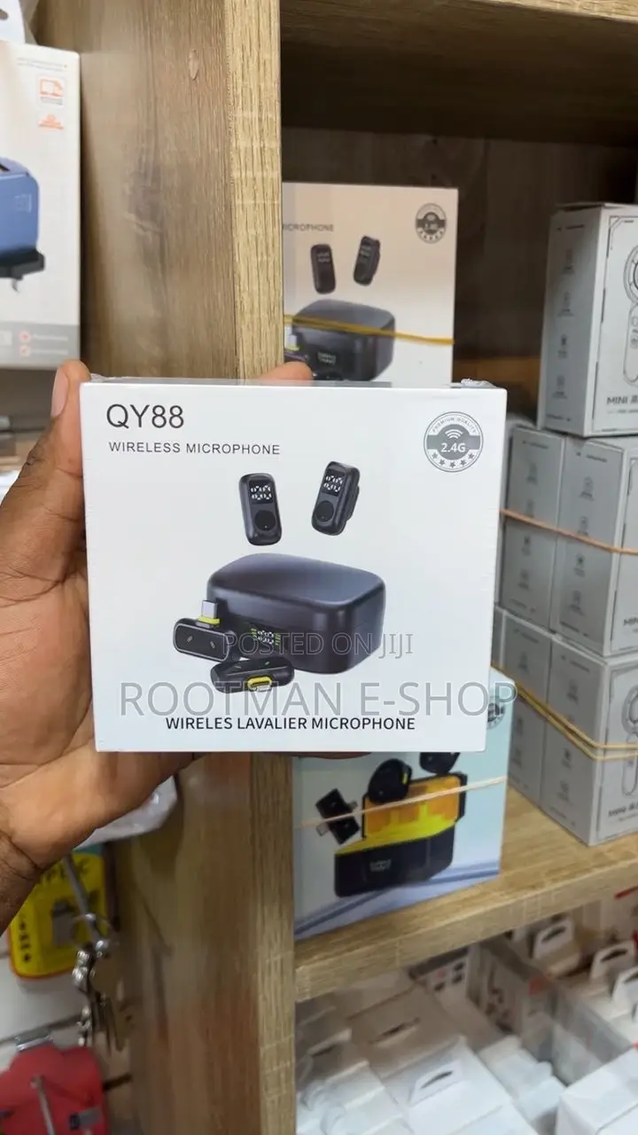 Qy88 Wireless Microphone Noise Cancellation Long Battery Life