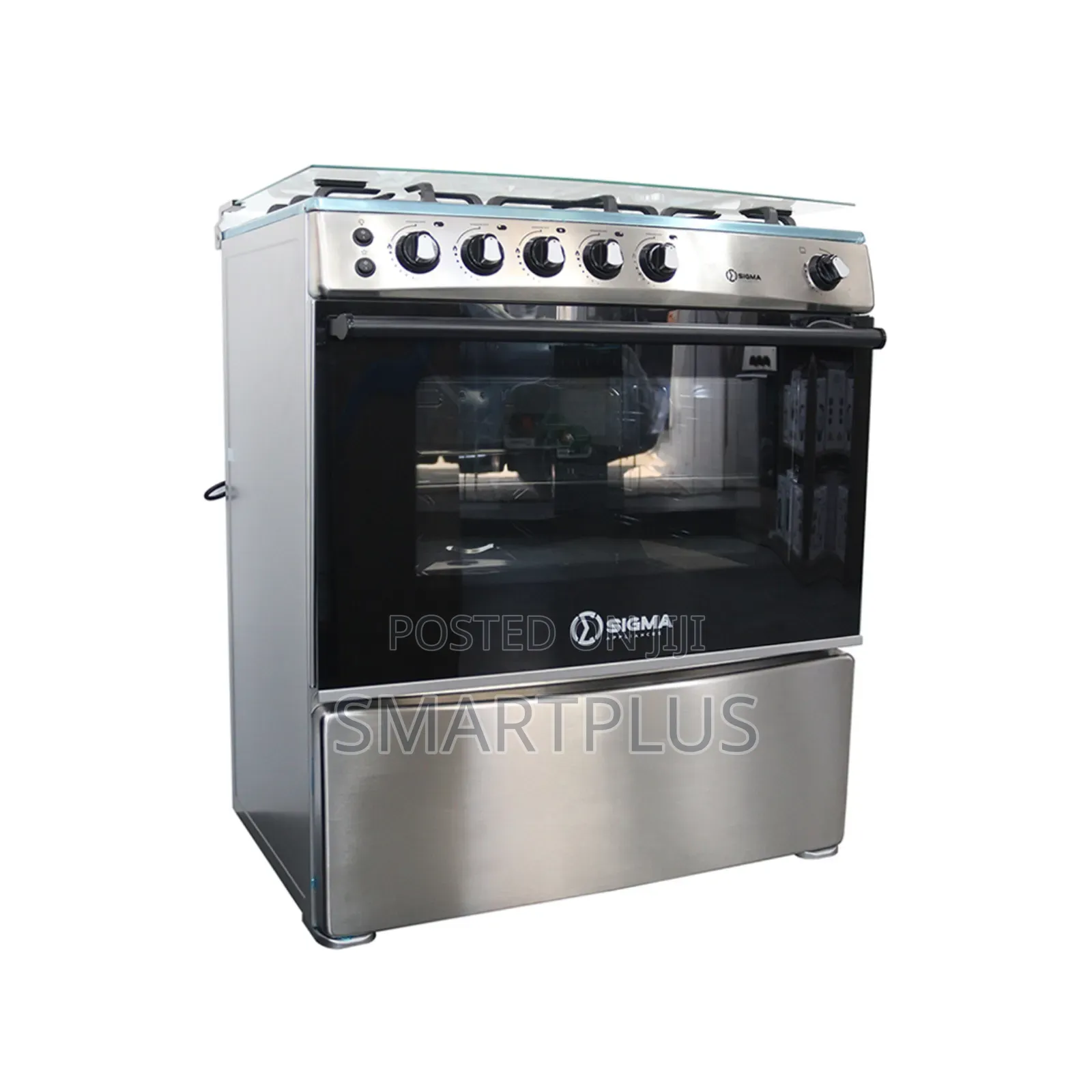 Sigma 80x60 Cm - 5 Burners Gas - Oven - Grill Cooker SGC-M8060g-Ss