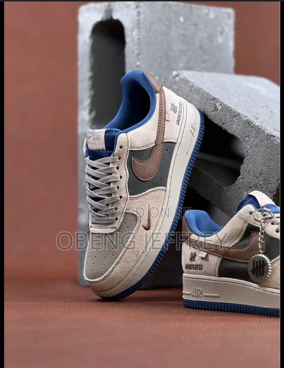 Original Airforce 1 Low Undefeated Custom Brown