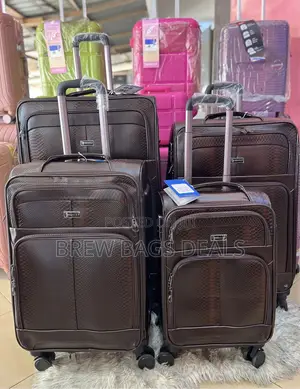 Quality 4set Snake Design Pure Leather Traveling Bag.
