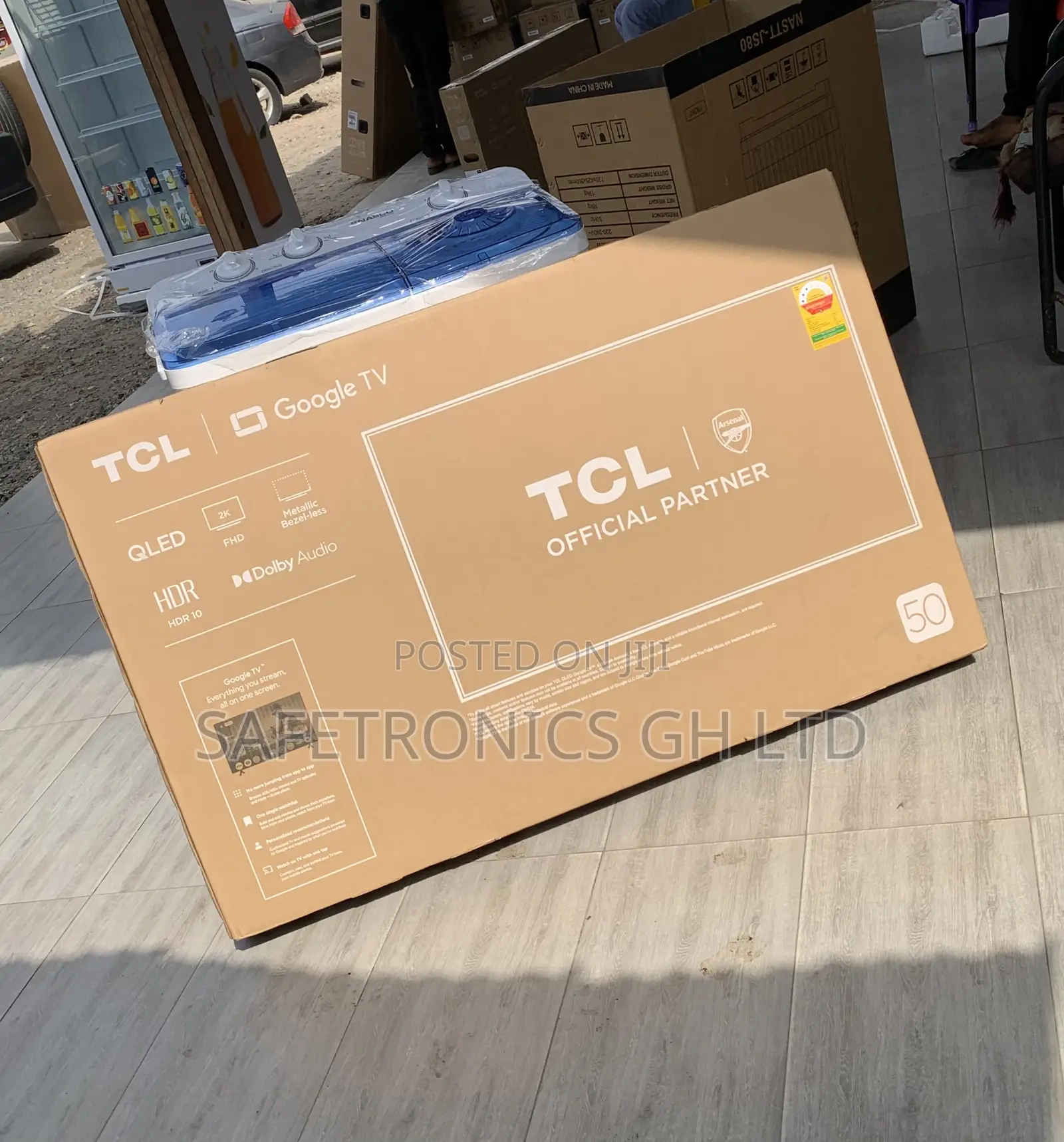 Newly Sealed 50 Inch Smart Satellite TCL Android Frameless 50s5k Tv
