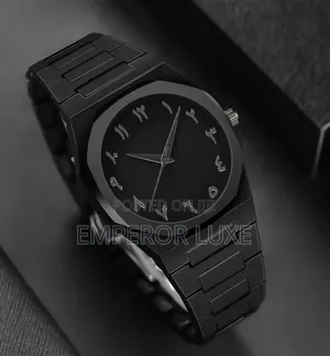 Luxury Men’S Wristwatch – Matte Black Executive Design