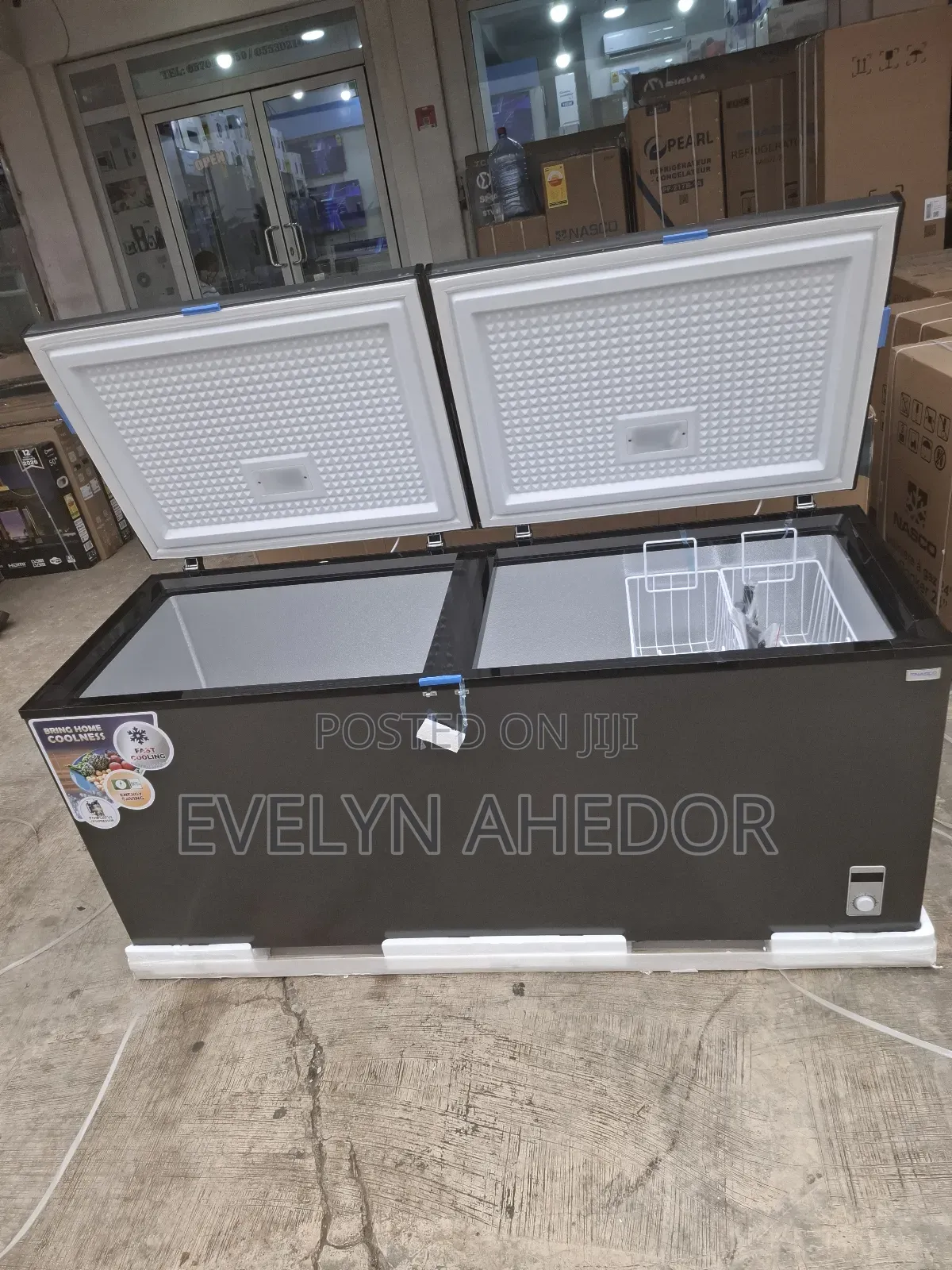 Specious Nasco Chest Freezer 600 Litres Double Door Fridge Available