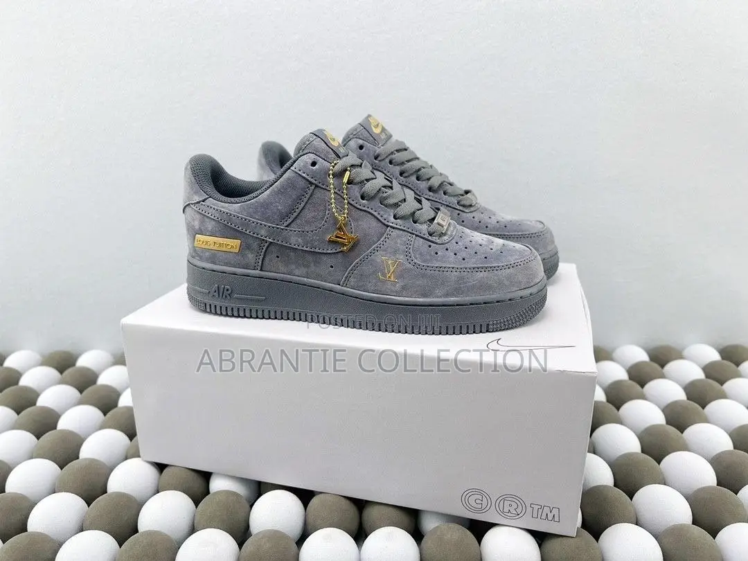 Louis Vuitton X Nike Air Force 1 Grey Available