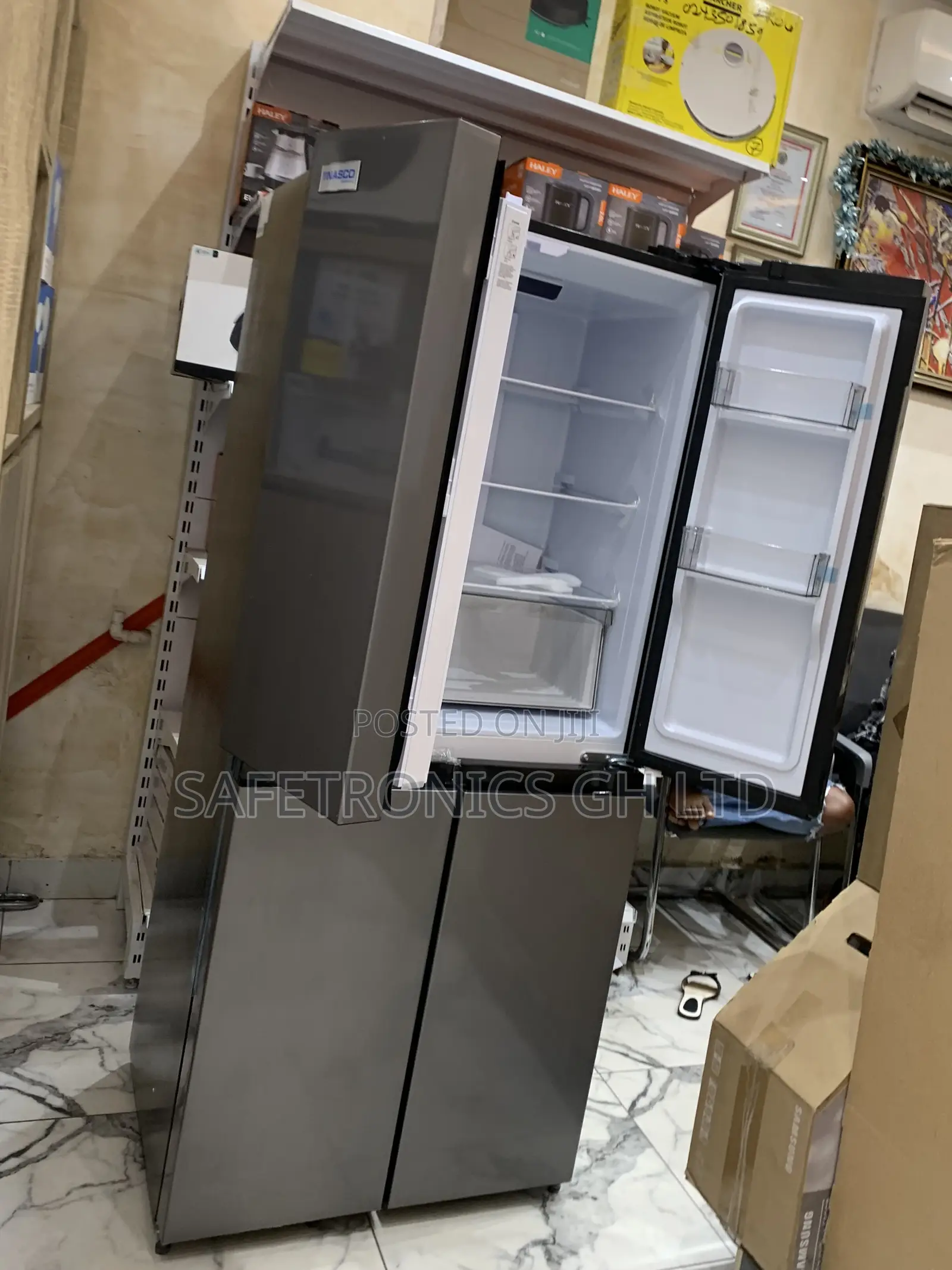 Get Affordable Grey 4 Doors Side by Side Nasf-400fdr1 Fridge