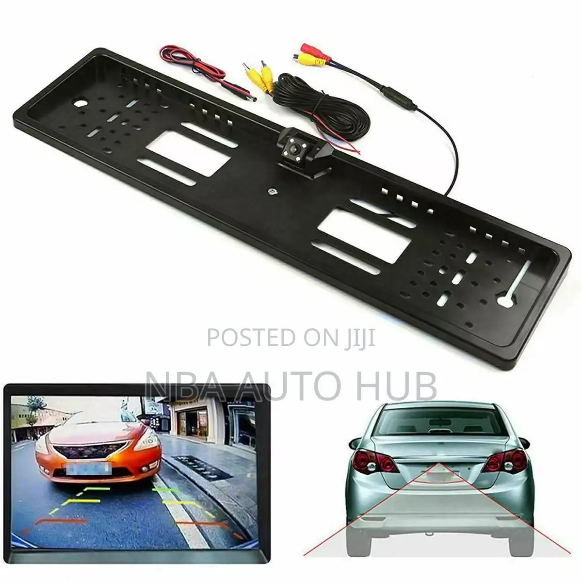 Universal License Plate Frame With Car Reverse Rear Camera
