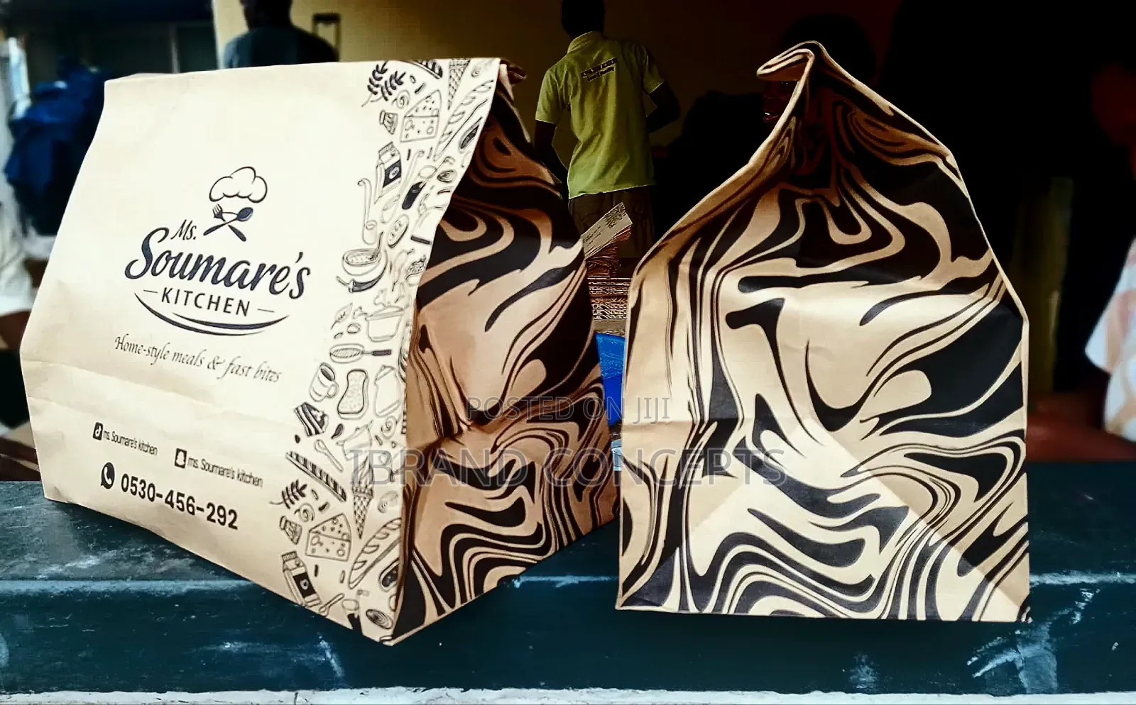 Brown Paper Bag for Food and Sharwama