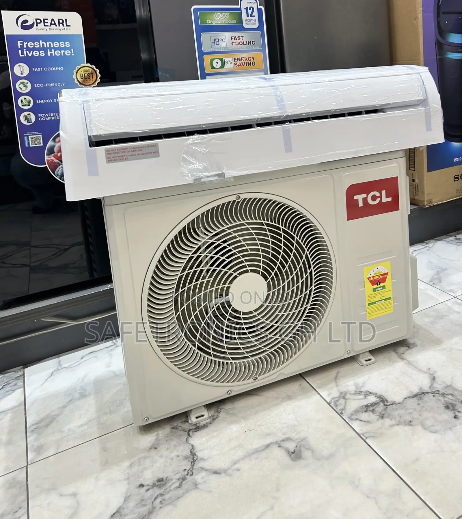 Turbo Cooling Split Type 1.5 Horsepower White TCL Electric Ac