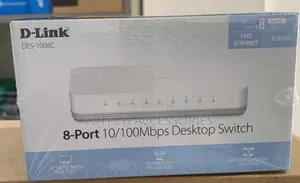 D Link 8port Desktop Switch Des-1008c 10/100mbps