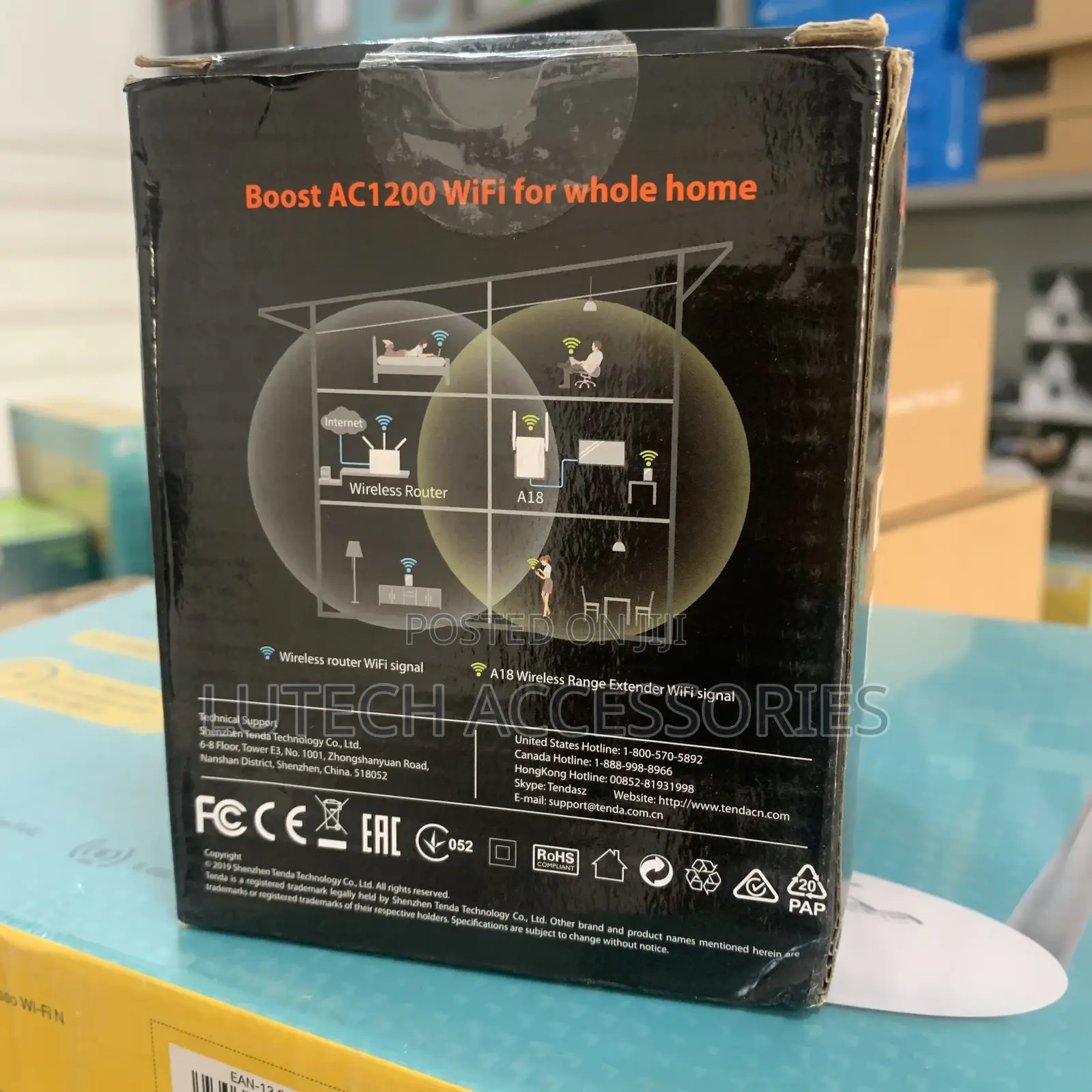 Tenda Ac 1200 Dual Band Wi-Fi Repeater A18