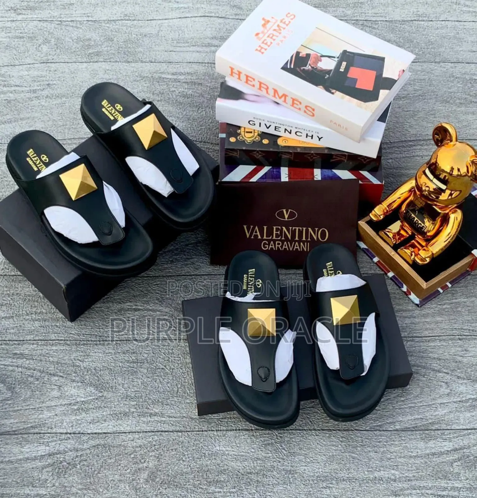 Valentino Garavani Roman Stud Leather Sandals.